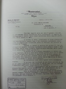 Lettera indirizzata al Distretto Minerario di Bologna relativa ai disagi provocati dagli eventi bellici, inverno 1943-'44 (Tratto da La Miniera di Zolfo di Cabernardi e Percozzone, p. 39)